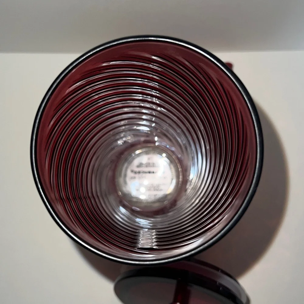 Starbucks 2023 Red Opalescent Twist Glass Tumbler 18oz Cold Cup New With Tags